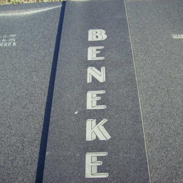 BENEKE Maria Magdalena 1926-2007 :: BENEKE Frederick 1954-1995 :: BENEKE Barend 1925-1999 
