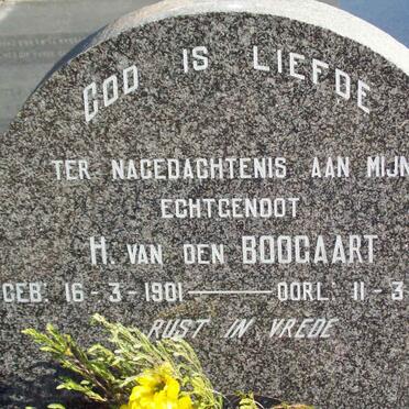 BOOGAART H., van den 1901-1976