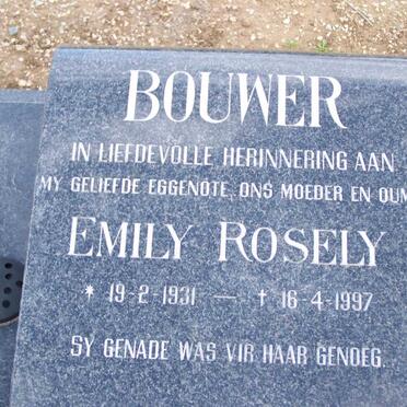 BOUWER Emily Rosely 1931-1997