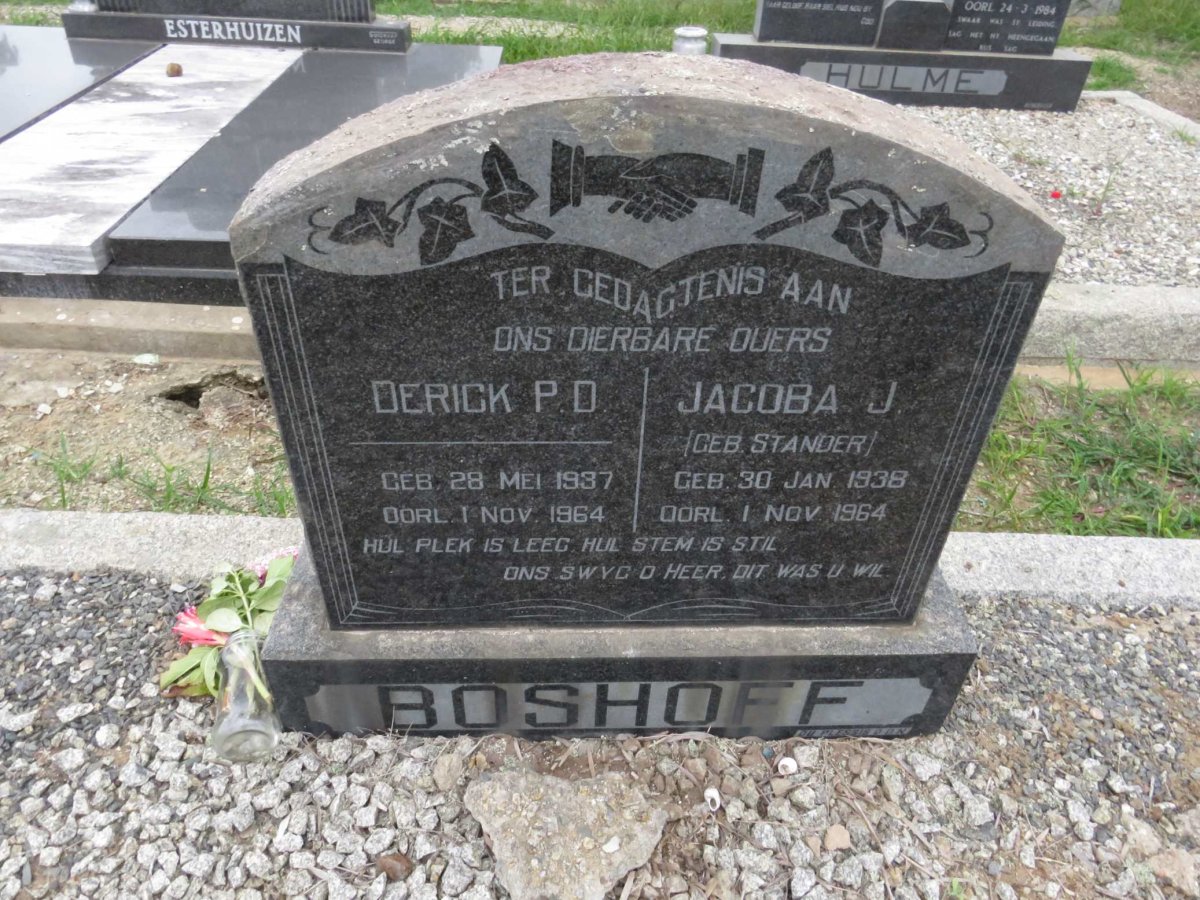 BOSHOFF Derick P.D. 1937-1964 &amp; Jacoba J. STANDER 1938-1964