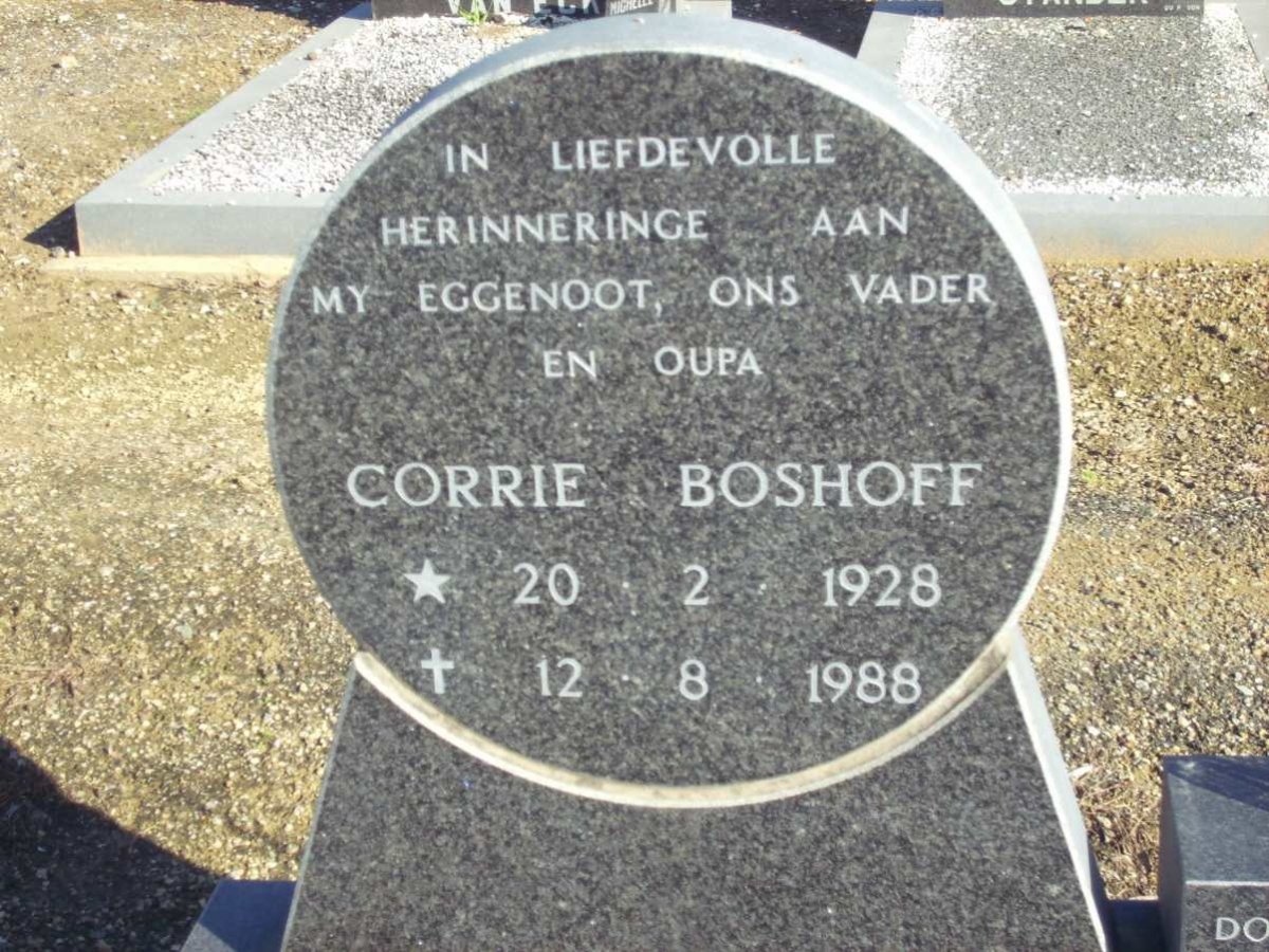 BOSHOFF Corrie 1928-1988