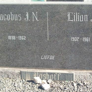 BOSHOFF Jacobus J.N. 1898-1962 &amp; Lilian J. 1902-1961