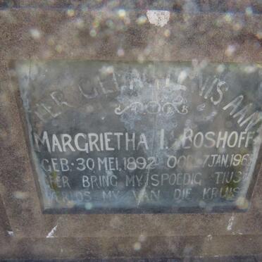 1BOSHOFF Margrietha I. 1892-196?