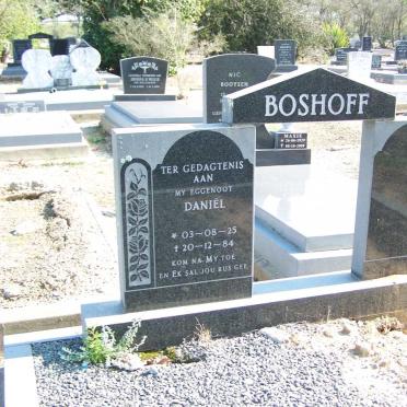 BOSHOFF Daniel 1925-1984