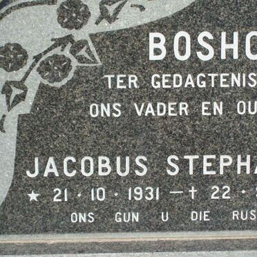 BOSHOFF Jacobus Stephanus 1931-1996