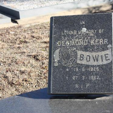 BOWIE Desmond Kerr 1926-1982