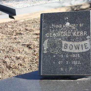 BOWIE Desmond Kerr 1926-1982