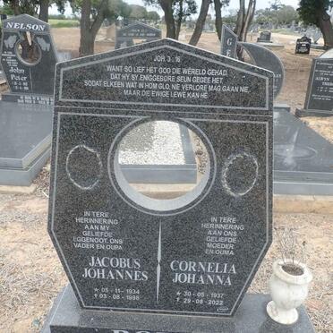 BOTHMA Jacobus Johannes 1934-1998 & Cornelia Johanna 1937-2022