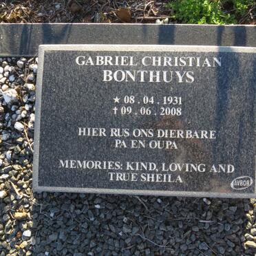 BONTHUYS Gabriel Christian 1931-2008