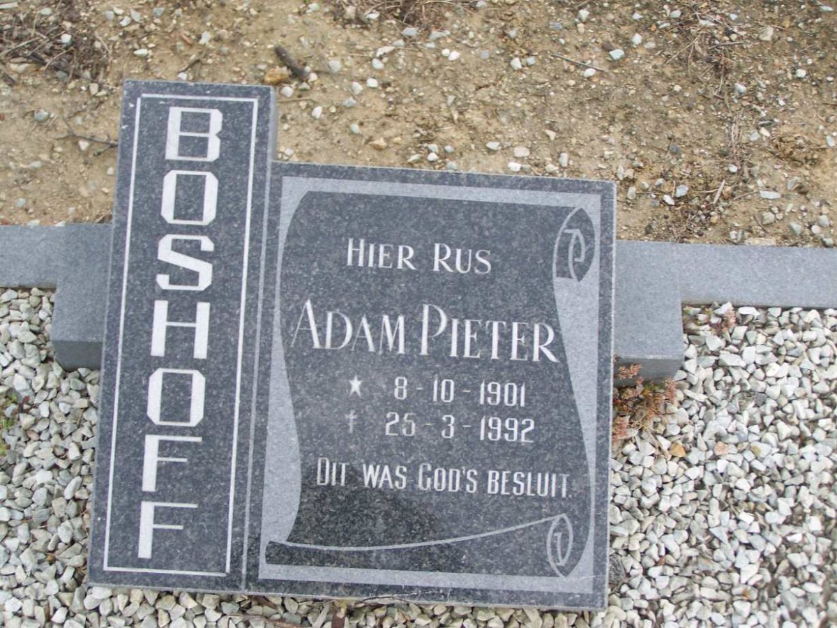 BOSHOFF Adam Pieter 1901-1992