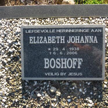 BOSHOFF Elizabeth Johanna 1938-2006