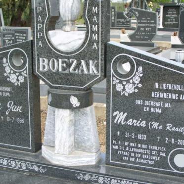 BOEZAK Pastoor Jan 1933-1996 &amp; Maria 1933-2004