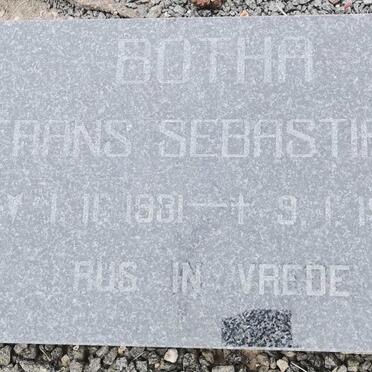BOTHA Frans Sebastiaan 1931-1982