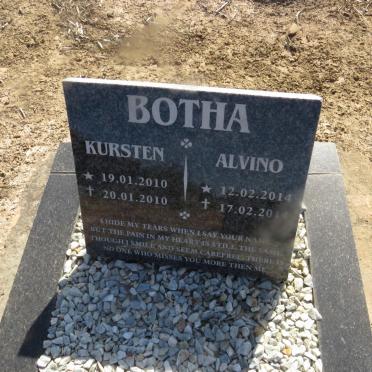 BOTHA Kursten 2010-2010 :: BOTHA  Alvino 2014-2014 