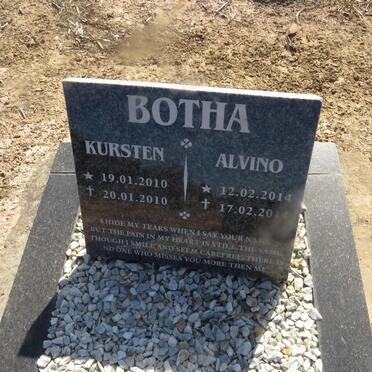 BOTHA Kursten 2010-2010 :: BOTHA  Alvino 2014-2014 