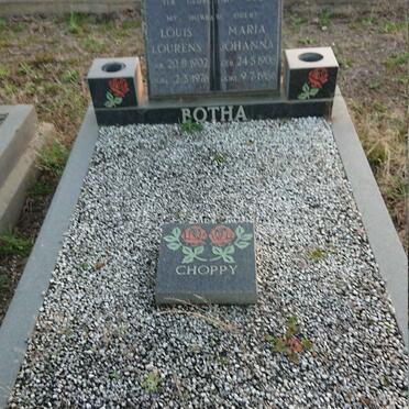 BOTHA Louis Lourens 1902-1976 & Maria Johanna 1908-1986 :: BOTHA Choppy :: BOTHA Hannie 1916-2009 _1