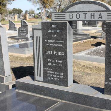 BOTHA Louis Petrus 1897-1971 &amp; Maria Elizabeth 1903-1988