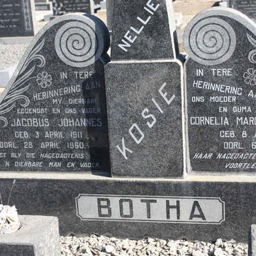 BOTHA Jacobus Johannes 1911-1960 &amp; Cornelia Margaretha 1911-2001