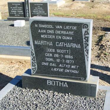 BOTHA Martha Catharina nee SCOTT 1895-1977