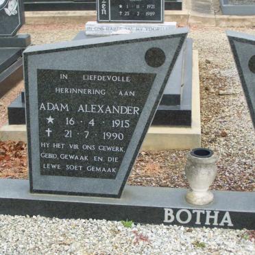 BOTHA Adam Alexander 1915-1990 &amp; Catharina Hendrina PRETORIUS 1907-1989