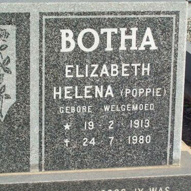 BOTHA Elizabeth Helena nee WELGEMOED 1913-1980