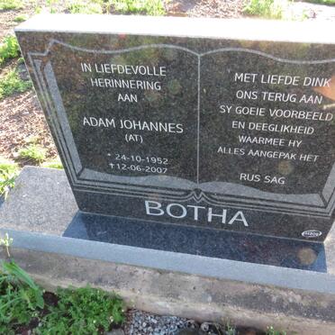 BOTHA Adam Johannes 1952-2007