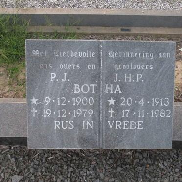 BOTHA P.J. 1900-1979 & J.H.P. 1913-1982