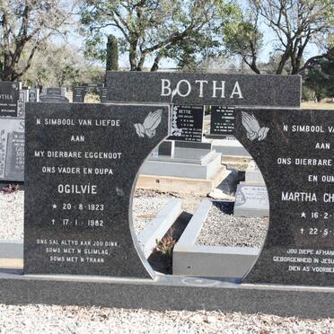 BOTHA Ogilvie 1923-1982 &amp; Martha Christina 1920-2001
