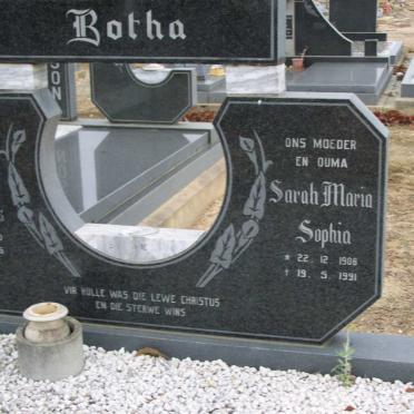 BOTHA Sarah Maria Sophia 1908-1991