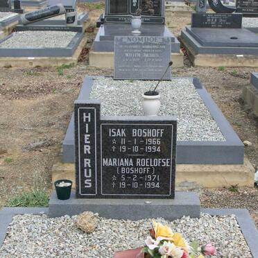 BOSHOFF Isak 1966-1994 &amp; Mariana ROELOFSE 1971-1994