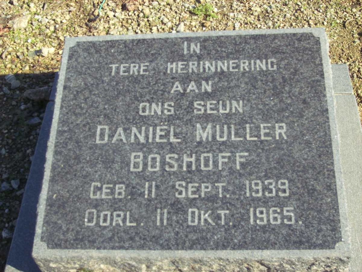 BOSHOFF Daniel Muller 1939-1965