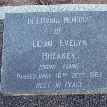 BREAKEY Lilian Evelyn nee VENN -1967