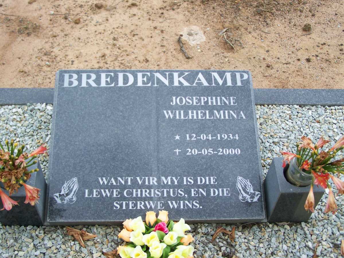 BREDENKAMP Josephine Wilhelmina 1934-2000