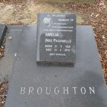 BROUGHTON Amelia nee PAGANELLI 1924-2015