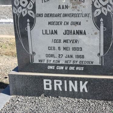 BRINK Lilian Johanna nee MEYER 1889-1968