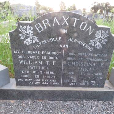 BRAXTON William T.F. 1890-1974 &amp; Christina E. 1896-1991