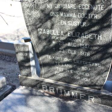 BRUMMER Izabella Elizabeth nee OOSTHUIZEN 1947-1976