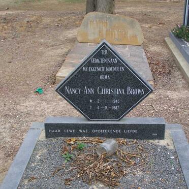 BROWN Nancy-Ann Christina 1945-1987
