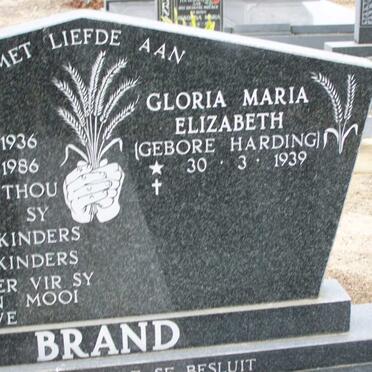 BRAND Freddie 1936-1986 &amp; Gloria Maria Elizabeth HARDING 1939-