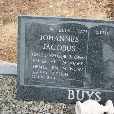 BUYS  Johannes Jacobus 1929-1984