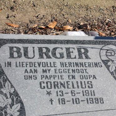 BURGER Cornelius 1911-1988