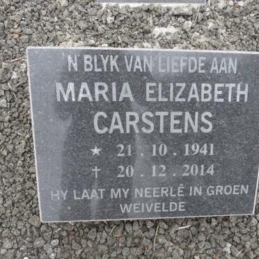 CARSTENS Maria Elizabeth 1941-2014