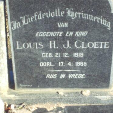 CLOETE Louis H.J. 1919-1965