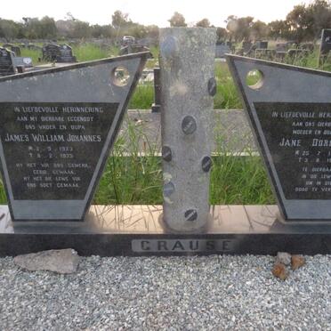 CRAUSE James William Johannes 1923-1975 & Jane Dorothea 1923-1994