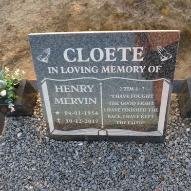 CLOETE Henry Mervin 1954-2017