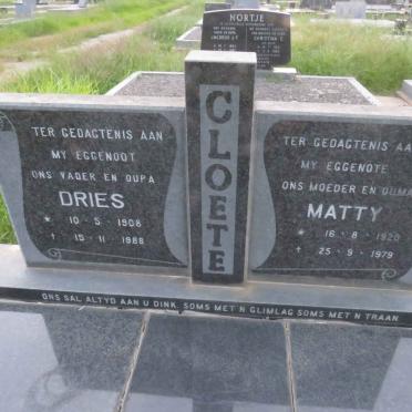 CLOETE Dries 1908-1988 & Matty 1920-1979