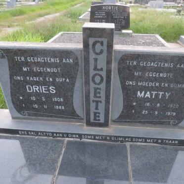 CLOETE Dries 1908-1988 & Matty 1920-1979