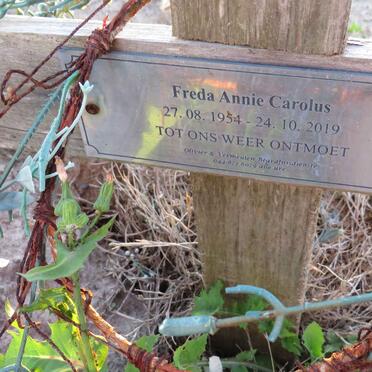 CAROLUS Freda Annie 1954-2019