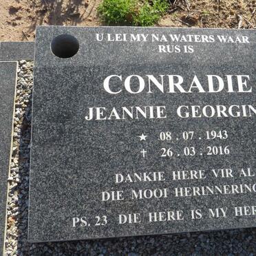 CONRADIE Jeannie Georgina 1943-2016