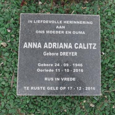 CALITZ Anna Adriana nee DREYER 1946-2016